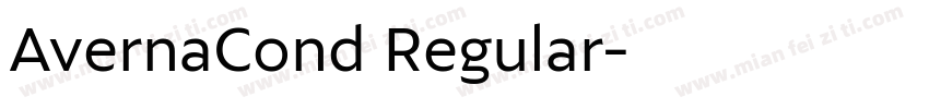 AvernaCond Regular字体转换